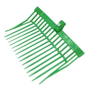 Imagem de Generic Garfo de reposição para esterco de cavalo com dentes angulares, ancinho reutilizável para esterco de cavalo para de feno e grama, transplante, Verde