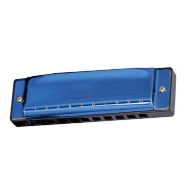 Imagem de Gaita profissional Play Harmonica 10 furos 20 tons C Blues Diatonic Harmonica Especialmente Selecionada Fósforo Bronze Palhetas