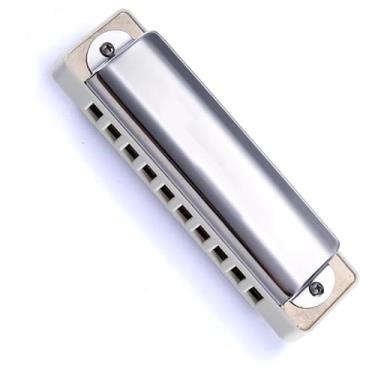 Imagem de Gaita profissional diatônica 10 furos blues harpa pente branco para iniciantes palhetas de bronze fósforo (cor: D)