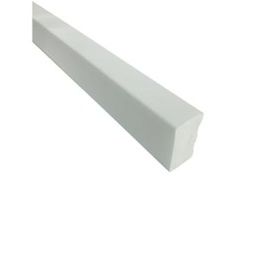 Imagem de Rodameio Boiserie Moldura Poliestireno 1 Metro – Barras Decorativas para Parede Sala Quarto e Corredor (Liso 3cm,8 UN)