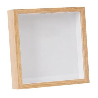 Imagem de Bothyi Caixa de Exibição com Moldura Sombra e Abertura Superior para Fotos, Ideal para Festas, Mesas de Trabalho, Obras de Arte, Ingressos, Presentes de, 20x20cm