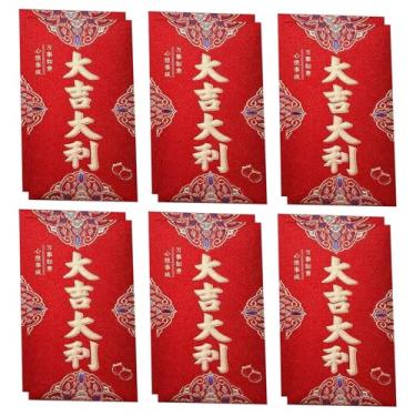 Imagem de Envelopes vermelhos de ano novo chinês, dinheiro da sorte, elementos de design de padrão exclusivo, significado da bênção escrita (01)