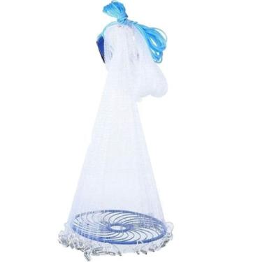 Imagem de Rede Pesca Tarrafa Chinesa Disco 6 Metros Pescaria Mar Multifilamento 