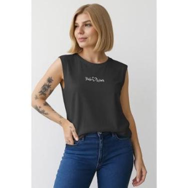 Imagem de T-Shirt Feminina Sem Cava Polo Wear Preto-Feminino