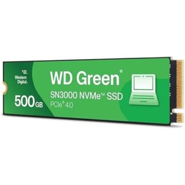 Imagem de Western Digital SSD interno 500GB WD Green SN3000 NVMe - Unidade de estado sólido - PCIe Gen4, M.2 2280, até 5.000 MB/s - WDS500G4G0E