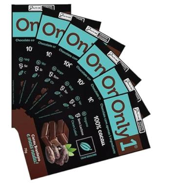 Imagem de Kit 6X: Chocolate 100% Cacau Sem Lactose Vegano (Only1) Only4 70G