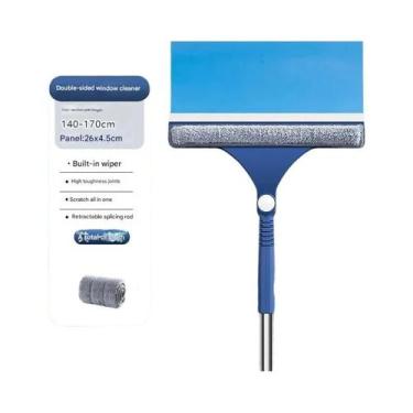 Imagem de Escova De Limpeza De Janelas Telescópica De Dupla Face Com Raspador De