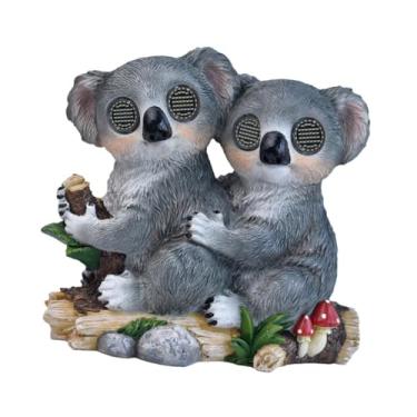 Imagem de IEUDNS Estátua de Coala com Luz Solar para Jardim, Luminária Paisagística, Presente Decorativo, Artesanato para áreas Externas.