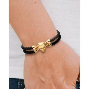 Imagem de Pulseira masculina de aço inoxidável com contas azuis prateadas, onesize, Metal, Sem Pedra Preciosa