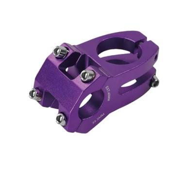 Imagem de Mesa de guidão para bicicleta, acessórios para mountain bike, 22,2 mm, liga de alumínio, 40 mm, para bicicletas infantis, MTB, BMX, ciclismo e bicicletas dobráveis.(Purple)