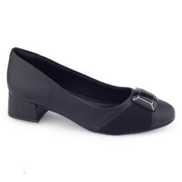 Imagem de Sapato fem Comfortflex 22-95403 salto bloco baixo 3cm social-Feminino