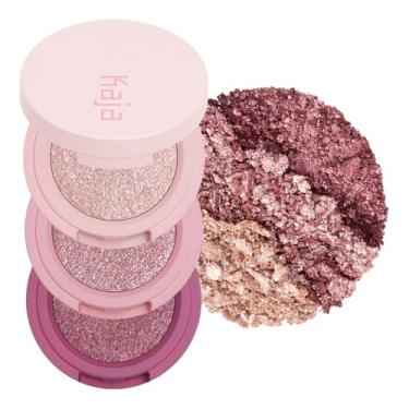 Imagem de Kaja Coleção Beauty Bento - Trio de sombras saltitantes | Tons rosados de ameixa, tamanho de viagem, 01 Rosewater, Prêmio Allure Best of Beauty 2019, 0,9 g