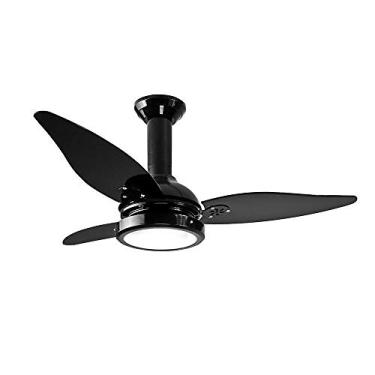 Imagem de VENTILADOR DE TETO ARISTOCRATA LED 127V PRETO LORENSID COM PÁS PRETA MDF
