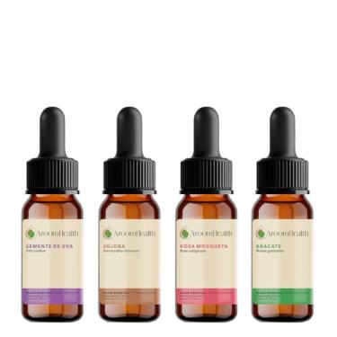 Imagem de Kit de óleos vegetais – Abacate, Rosa Mosqueta Rubiginosa, Semente de Uva e Jojoba – 20 ml cada