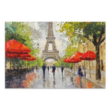 Imagem de Quebra-cabeças da Torre Eiffel de Paris para adultos, 500 peças, quebra-cabeças fáceis para adultos, jogos para a família