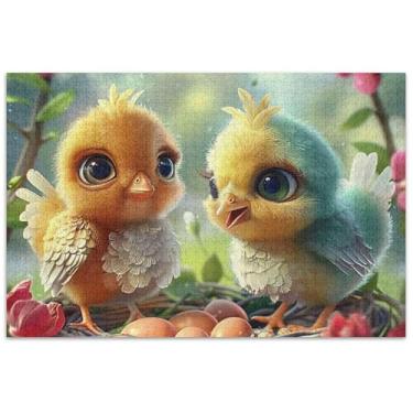 Imagem de Quebra-cabeças de animais fofos para adultos 1000 peças de arte de brinquedo de arte exclusivo elefante branco presentes engraçados