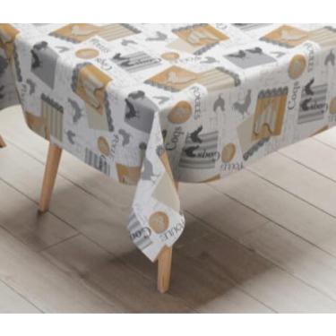 Imagem de Toalha de Mesa Térmica Impermeável Plástico para 4 6 8 e 10 Lugares (12,1,00x1,40)