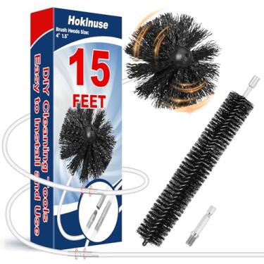 Imagem de HOKLNUSE Kit de limpeza de ventilação de secador, kit de limpeza de dutos para secador de ar, ventilação HVAC, chaminé, chaminé, fogão, calha, downspout, kit de ventilação de limpador de secador com
