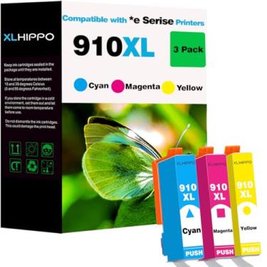 Imagem de Pacote combo de cartuchos de tinta colorida 910XL para HP 910 Cyan Magenta Yellow Ink Cartridges 3-Pack para HP OfficeJet 8015e 8022e 8010 OfficeJet Pro 8025e 8028e 8035e 8020e 8020 8025 8028 |
