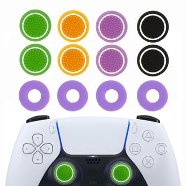 Imagem de MysticHome No - Slip Thumb Grips & Precision Rings | Universal Controller Accessories for Nintendo Switch Pro, PS4, PS5, Xbox One & Series X | 6 - Pack Multi - Color