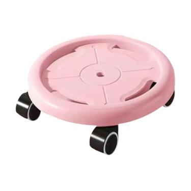 Imagem de Vaveren Disco de rolo abdominal para treinamento muscular abdominal, fortalecimento do core, exercícios com discos deslizantes para homens e mulheres. Uso, Rosa