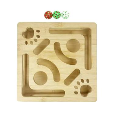 Imagem de Brinquedos interativos para gatos, caixa de quebra-cabeça divertida resistente a mordidas | Caixa de enriquecimento de quebra-cabeça de arranhões para gatos | para gatinhos pequenos, médios e grandes