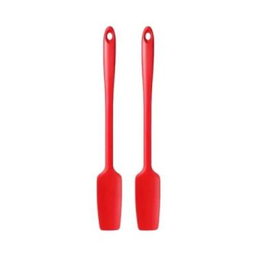 Imagem de Espátula De Silicone Com Cabo Longo, Utensílio De Cozinha Antiaderente