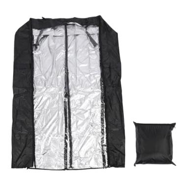 Imagem de Prateleira de armazenamento Tampa contra poeira para serviços pesados ​​PVC transparente 210D protetor de rack de fio de poliéster revestido de prata para garagem, porão, armazém, (S)