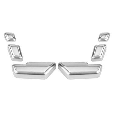 Imagem de Capa de botão de ajuste de assento de carro, acabamento adesivo decorativo ABS de qualidade premium para Benz C E GLK GL ML Class