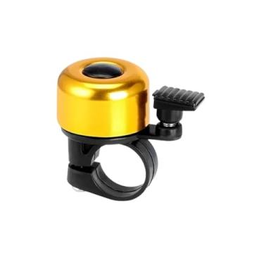 Imagem de 1~3 pçs sino da bicicleta liga de alumínio mtb chifre anel segurança som alarme guiador ciclismo aviso alarme crianças acessórios da bicicleta(Gold 1pcs)