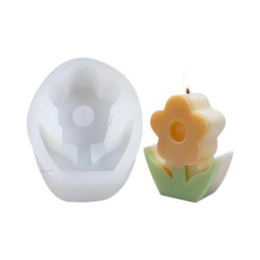 Imagem de Molde De Silicone 3D De Tulipa Para Velas De Aromaterapia, Sabonetes, 