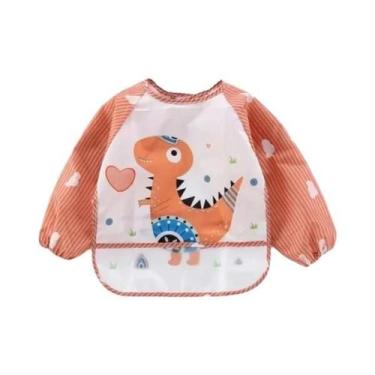 Imagem de Avental De Arte Impermeável Para Crianças Com Mangas Longas E Bolso Pa