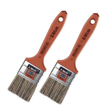 Imagem de Kit 2 Trincha Pincel Para Pintura Atlas Media 395 2 Polegadas Gris Pin