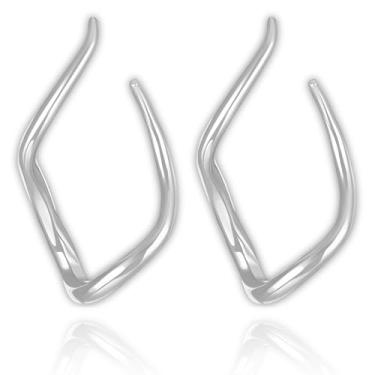 Imagem de Brincos pendentes de geometria irregular de ouro para mulheres, brincos pendentes de argola grande, joias estéticas, presentes, Large, Zinco, Sem pedra preciosa