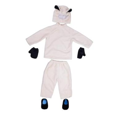 Imagem de YIJU Fantasia infantil de ovelha, roupa fofa para festa temática de palco, dramatização e baile de máscaras, L
