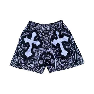 Imagem de Bermudas Esportivas Masculinas De Secagem Rápida Para O Verão, Estampa