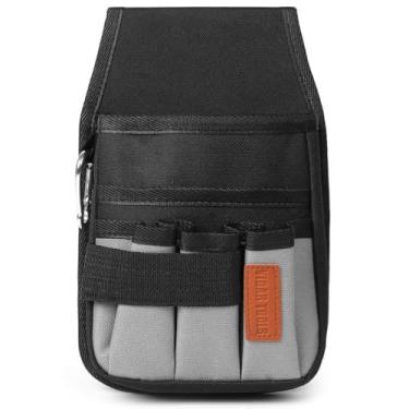 Imagem de KiBcsLic Bolsa pequena para ferramentas com clipe para cinto, mini bolsa para ferramentas de eletricista para projetos domésticos.