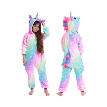 Imagem de Conjunto De Pijamas Kigurumi Unissex Para Crianças, Unicórnio Panda, M