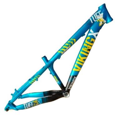 Imagem de Quadro 26 vikingx tuff x-25 dirt freeride aluminio, Azul, Preto, Amare