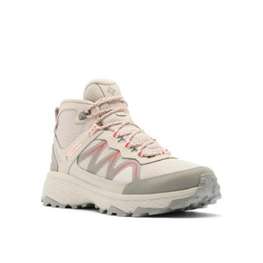 Imagem de Columbia Tênis de caminhada feminino Peakfreak Rush Mid Outdry, Cinza nuvem/vermelho papoula, 38