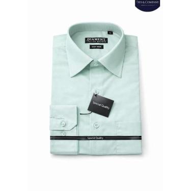 Imagem de Camisa Masculina Social Manga Longa Verde Claro Diament - Estilo e Con