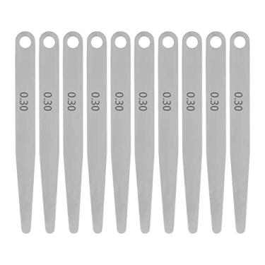 Imagem de Generic 10 peças, medidor de espessura de 0,3 mm, ferramenta de medição de lacuna métrica de aço 65MN, lâmina única