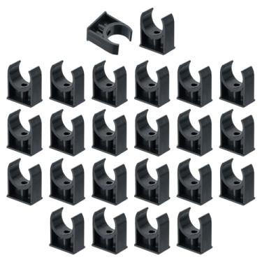 Imagem de Boxonly 24 peças de grampos de tubo de água de PVC clipes de tubos em forma de U para mangueira de irrigação suporte de tubo de irrigação para 32 mm OD para bandejas de TV, tubos, mangueira, suporte