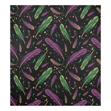 Imagem de Blueangle Capa magnética de penas de carnaval para lava-louças, decoração da capa frontal da máquina de lavar louça, adesivos de eletrodomésticos, adesivos de eletrodomésticos, 58 cm C x 66 cm adesivo