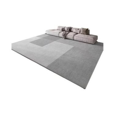 Imagem de Tapete De Cristal De Veludo Cinza De Grande Área Para Sala De Estar, Q