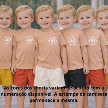 Imagem de Conjunto Infantil Menino Camiseta First Waves e Shorts Texturizado Sem Bolsos 4YOU- Cativa-Masculino