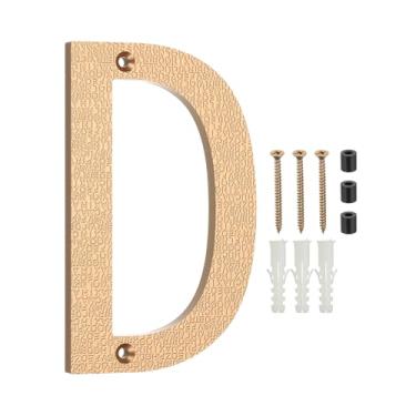 Imagem de PATIKIL Números de casa de 15 cm para fora, letra D, textura de plástico ABS, número de casa flutuante, números de porta de endereço de caixa de correio moderna com kit de unhas para rua residencial