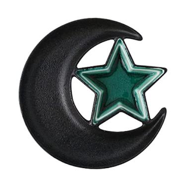 Imagem de Conjunto de tigelas de cerâmica para sobremesa, tigelas de imersão de cerâmica, conjunto de batatas fritas e molho em forma de lua e estrela de cerâmica, bandeja de servir bolinhos e potadesivos