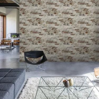 Imagem de Papel de Parede Wanderlust Tijolo Branco WL3302