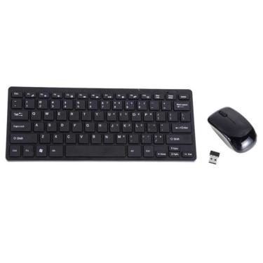 Imagem de Kit Teclado e Mouse Wireless sem Fio 2.4g Ultra Slim Black